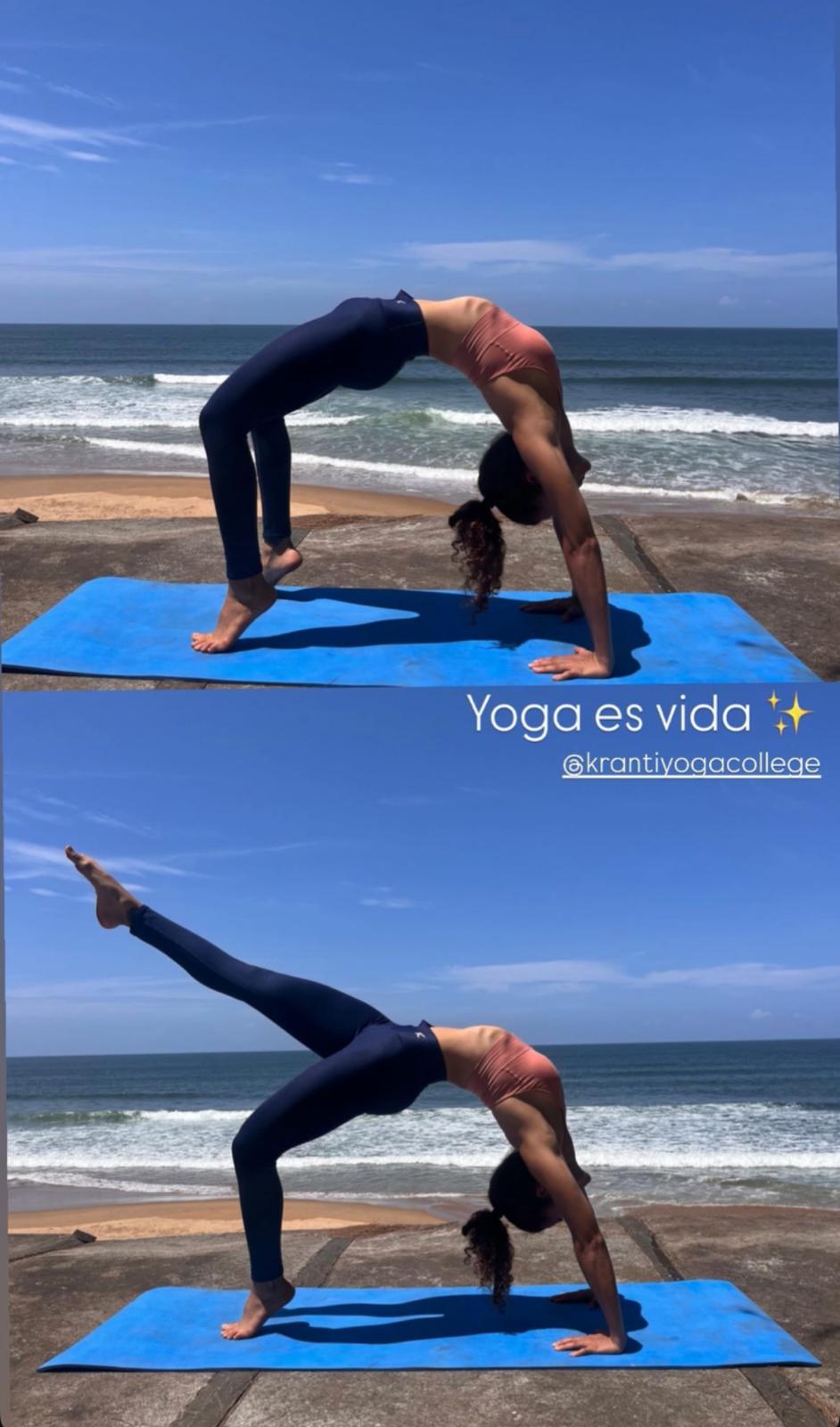 Yoga session on the terrace